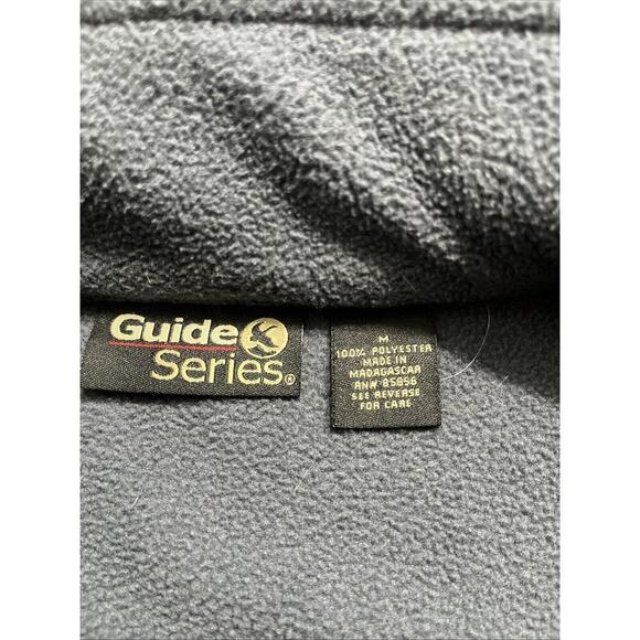 Guide Series Mens Fleece Vest Sz M Gray Full Zip Drawstring Side Pockets Outdoor - Picture 2 of 10
